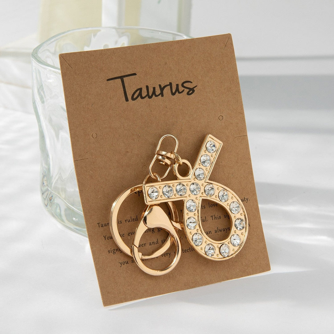 Keychain with Sparkling Bull Symbol Kalsten