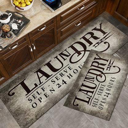 Vintage-Inspired Laundry Room Area Mat Acalora