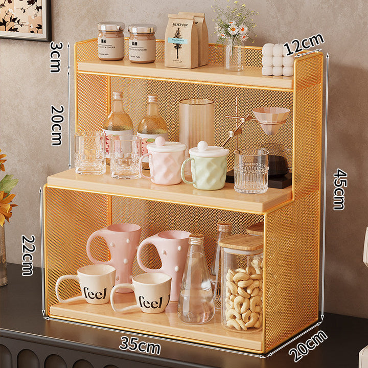 Three-Tiered Metal Kitchen Storage Rack Kalsten