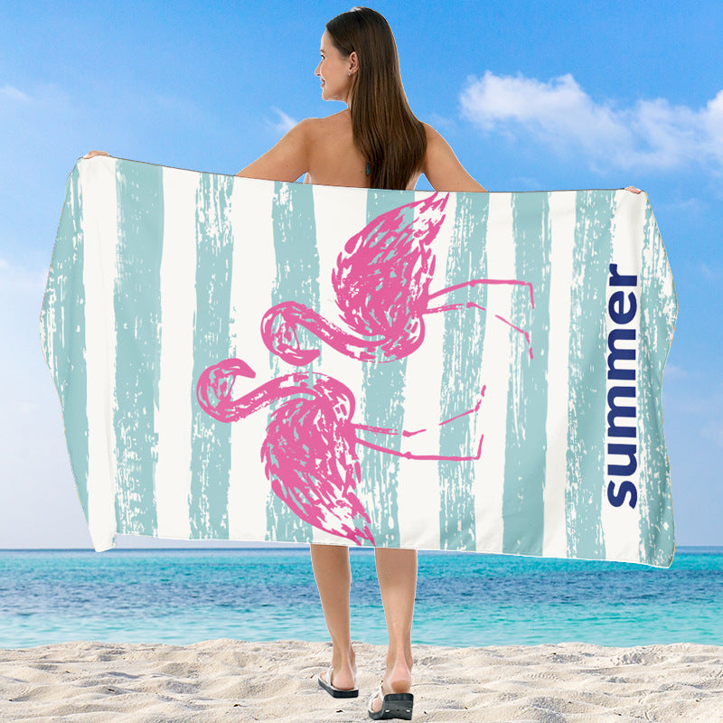 Beach towel with vibrant gradient color and stylish striped design Kalsten