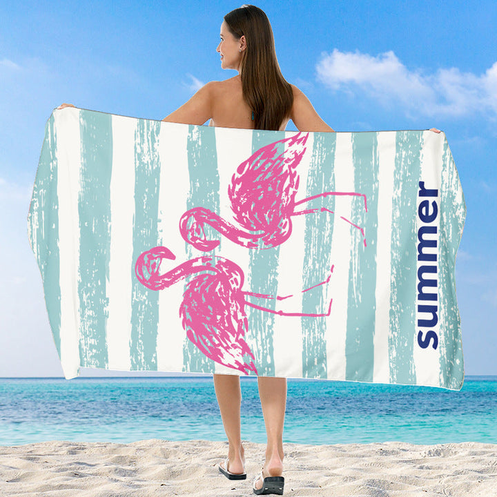 Beach towel with vibrant gradient color and stylish striped design Kalsten