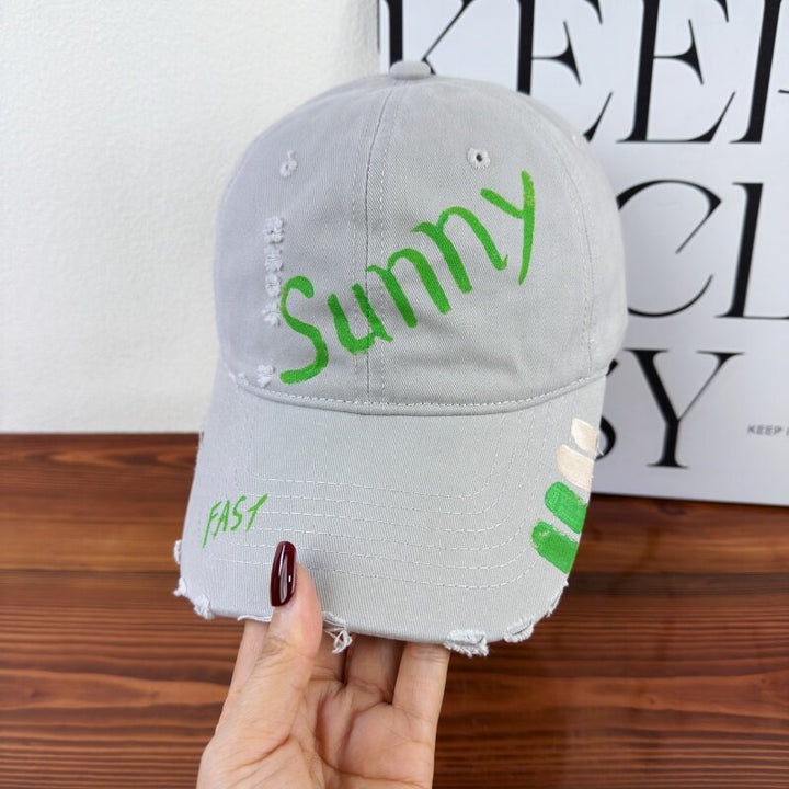 Women's Distressed Graphic Sun Cap Kalsten