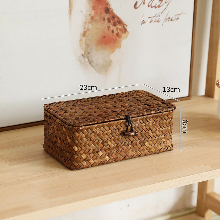 Handcrafted Oval Woven Storage Box Kalsten