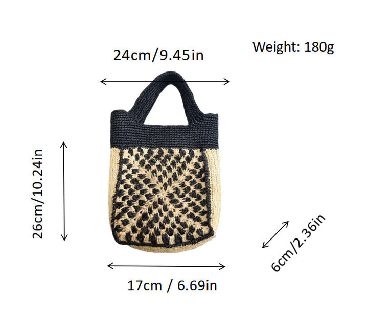 Handmade basket bag with traditional weaving pattern Kalsten