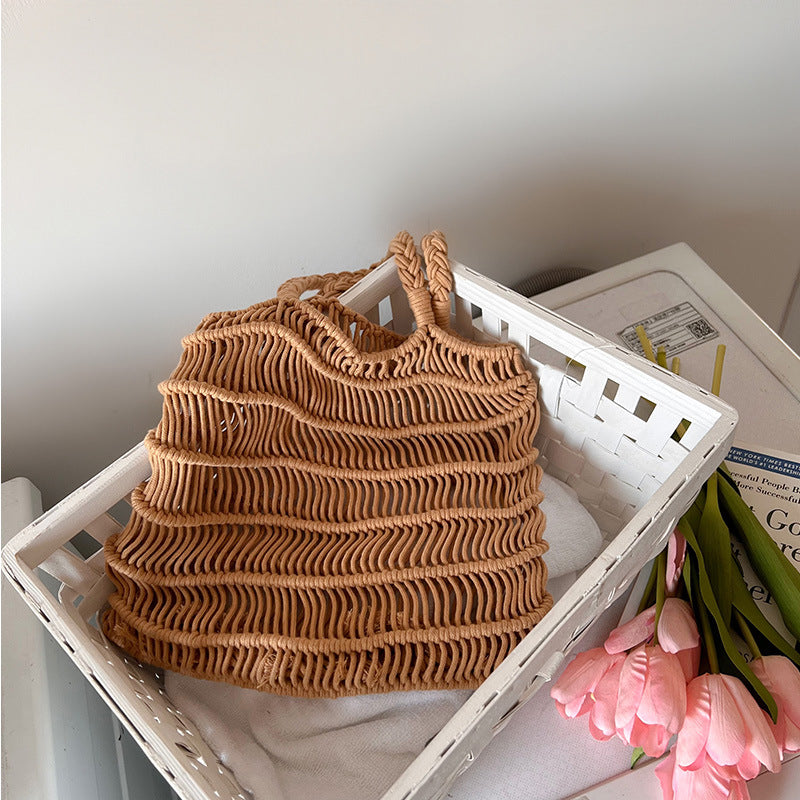 Handmade basket bag with braided design Kalsten