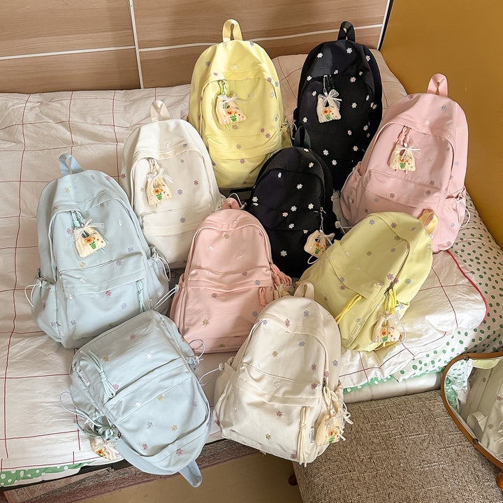 Embroidered Floral Print Backpack Kalsten