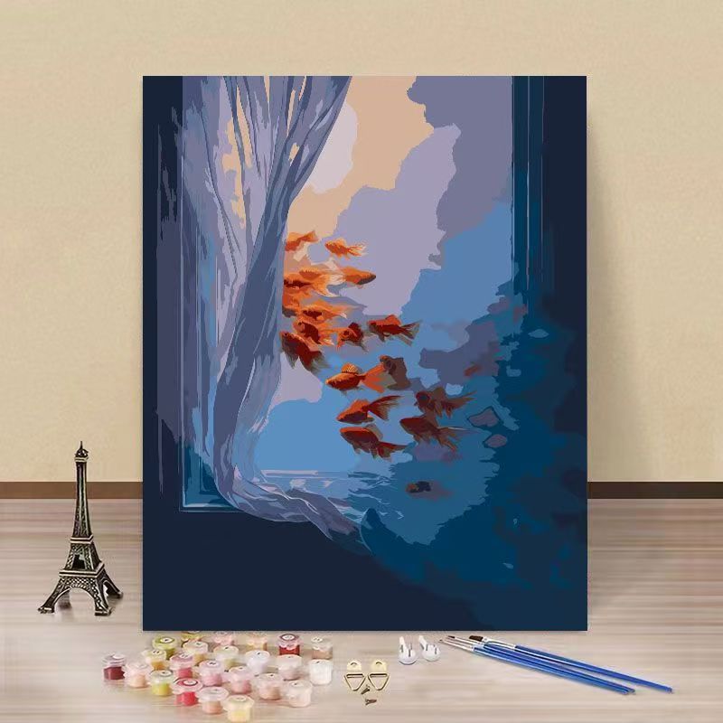 DIY Underwater Scene Paint by Numbers Kit Kalsten
