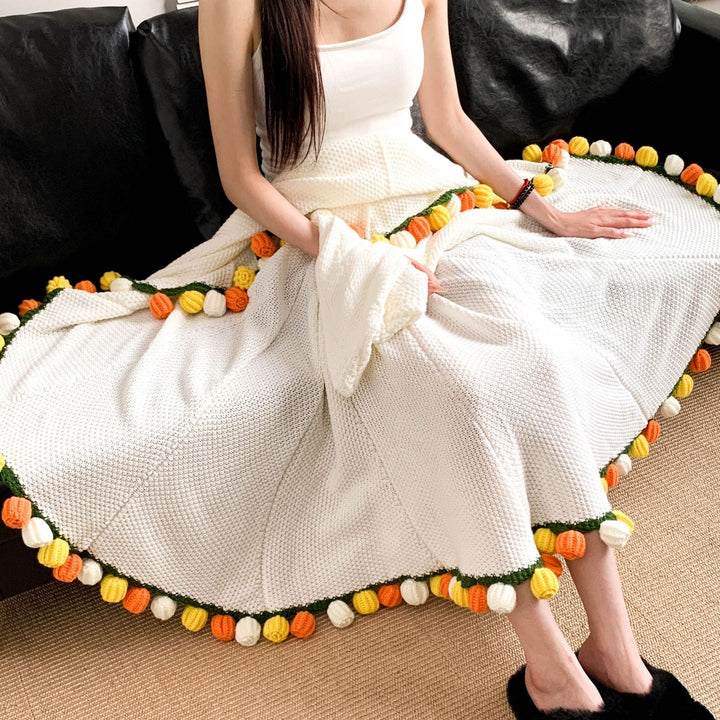 Cozy flower knit scarf Kalsten