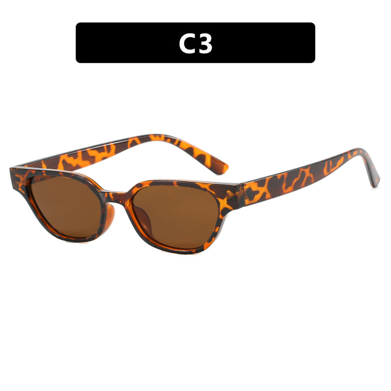 Women's fashionable sunglasses with curved frame and brown lenses Kalsten