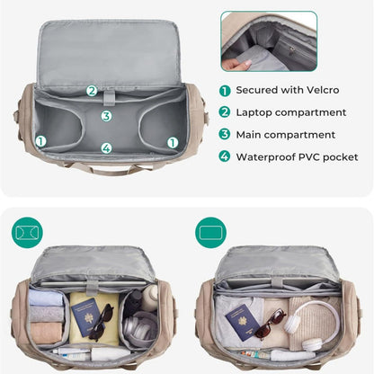 Versatile Multi-Compartment Travel Duffle Bag Acalora