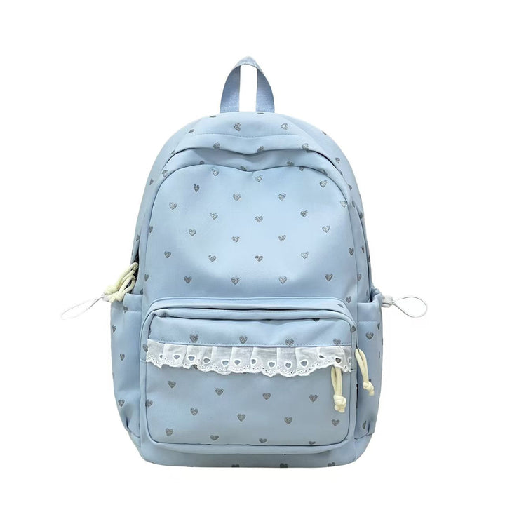Heart-Print Casual Backpack Kalsten