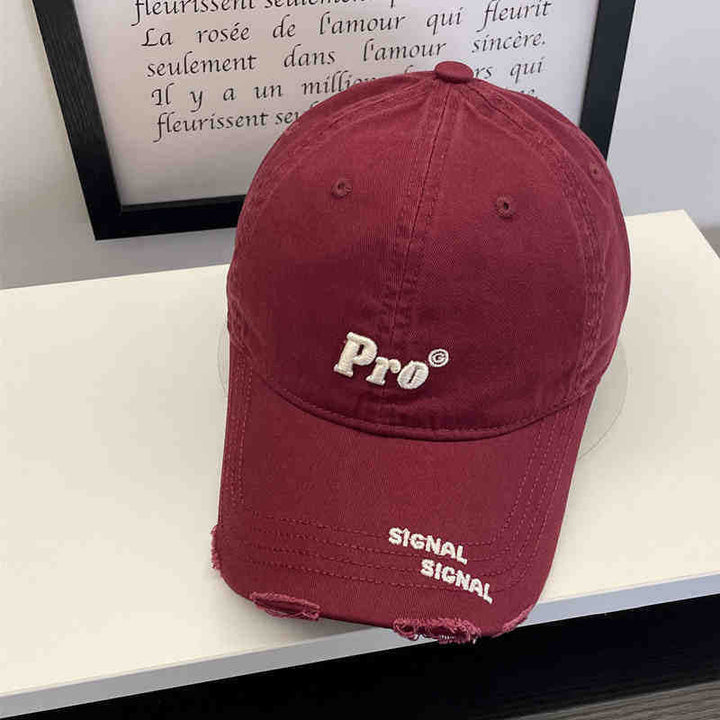 Women's Casual Distressed Embroidered Baseball Cap Kalsten
