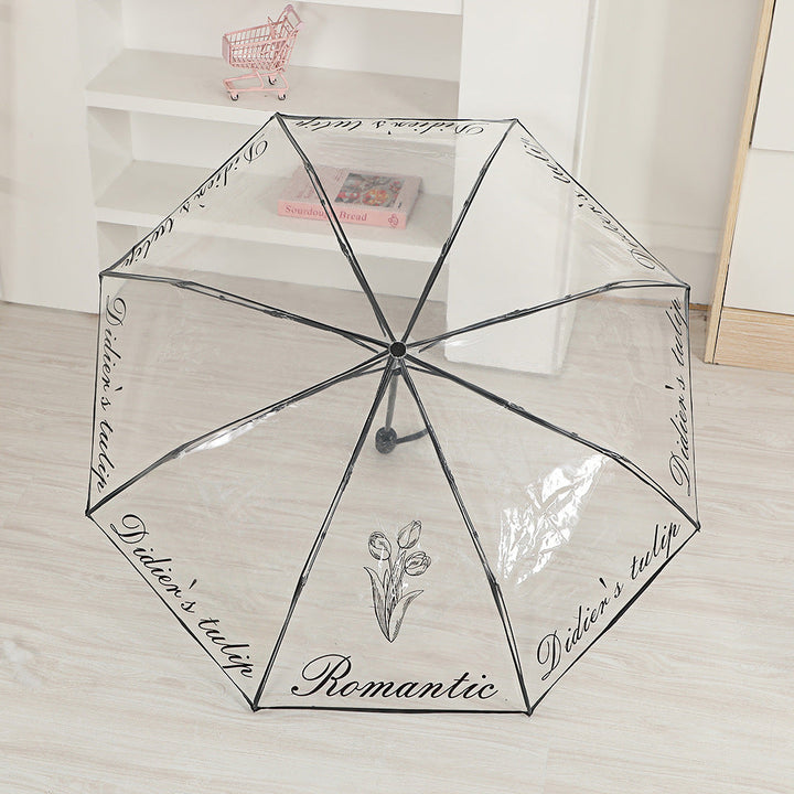 Ladies elegant transparent umbrella with romantic design Kalsten