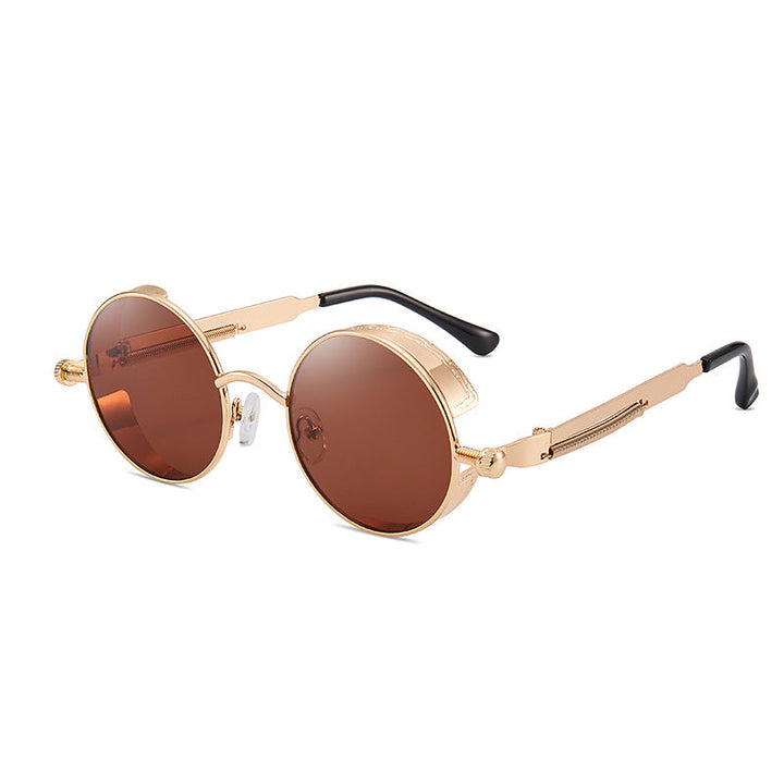 Women's retro-inspired round sunglasses with special lenses Kalsten