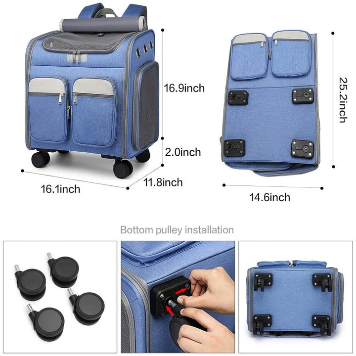 Multifunctional Rolling Travel Bag with Compartments Kalsten