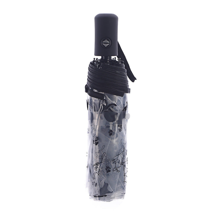 Women's Foldable Umbrella with Transparent Design and Animal Patterns Kalsten