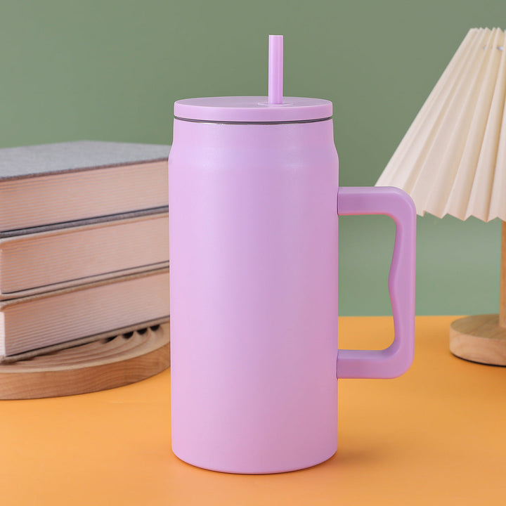 Women's reusable drinking cup with straw and ergonomic handle Kalsten