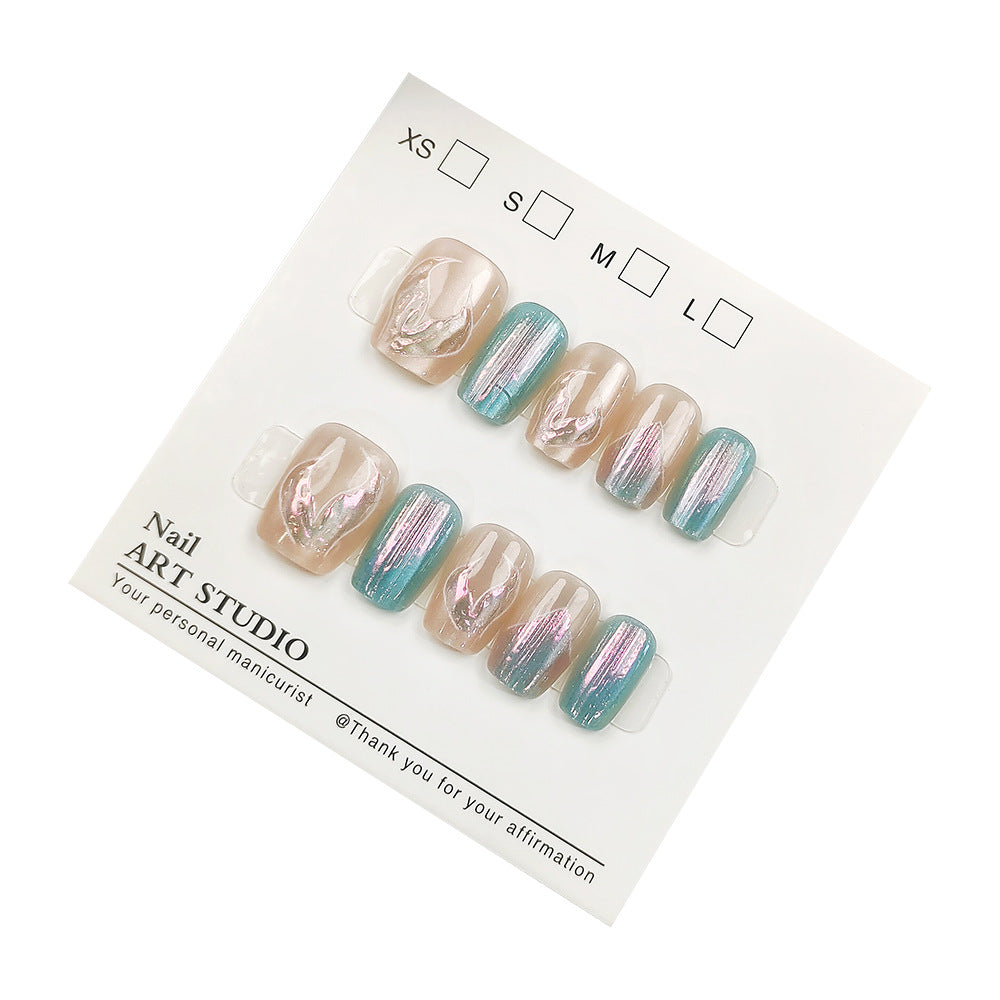 Glamorous artificial nails with holographic effect Kalsten