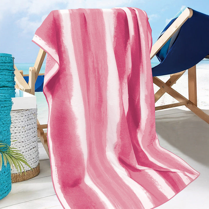 Beach towel with modern, geometric wide stripe pattern Kalsten