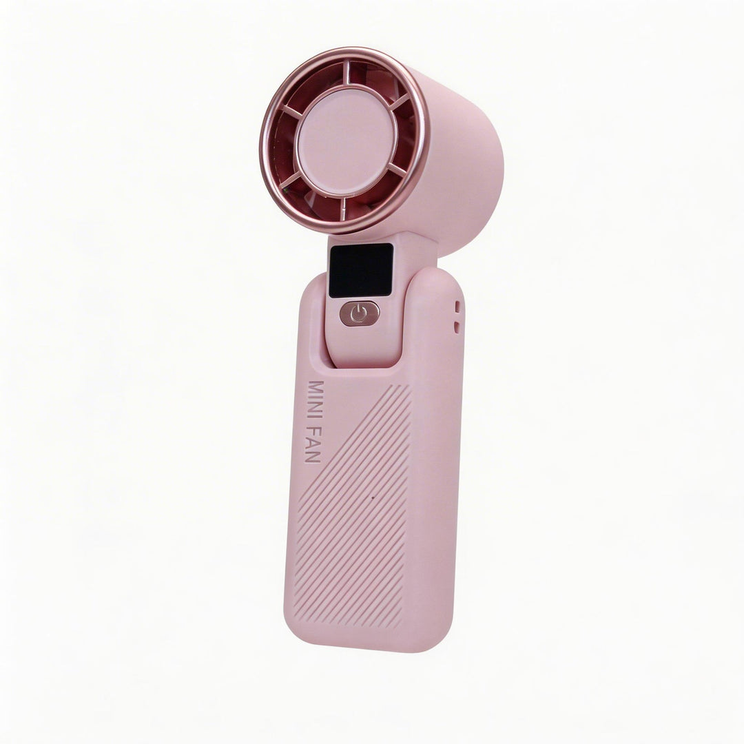 Women's Portable Mini Handheld Fan with USB Charging Function and Digital Display Kalsten