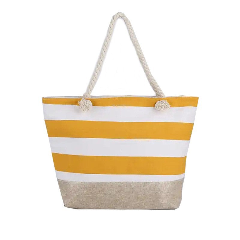 Beach bag with maritime stripes and sturdy rope handles Kalsten