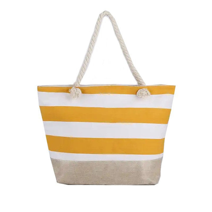 Beach bag with maritime stripes and sturdy rope handles Kalsten