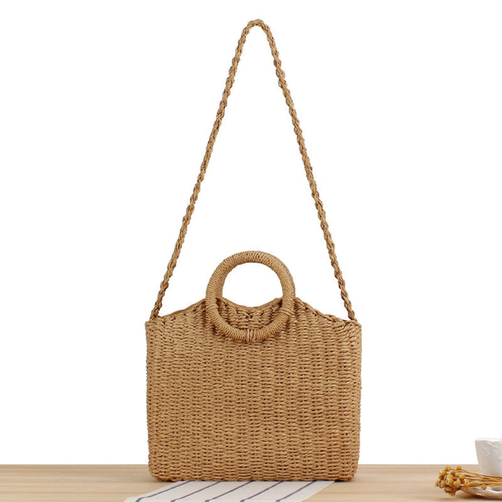 Braided beach bag with round handles Kalsten