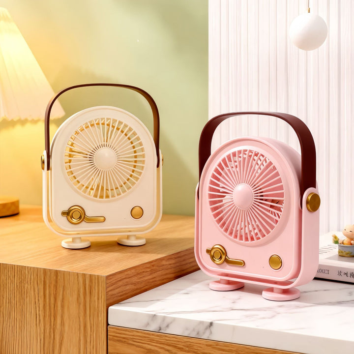 Ladies portable desk fan with ergonomic design and USB connection Kalsten