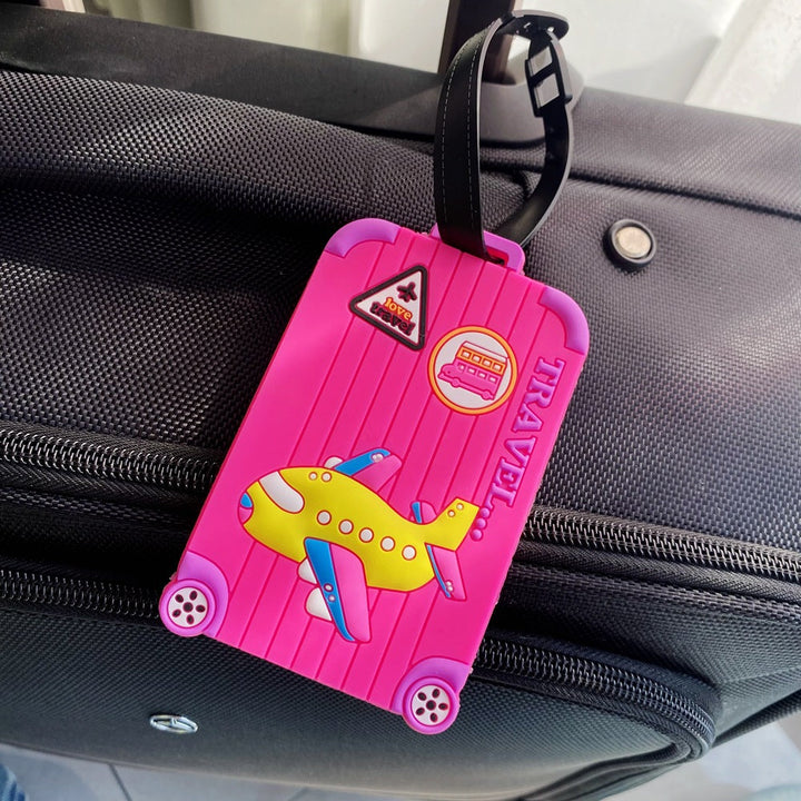 Cartoon Airplane-Themed Luggage Tag Kalsten