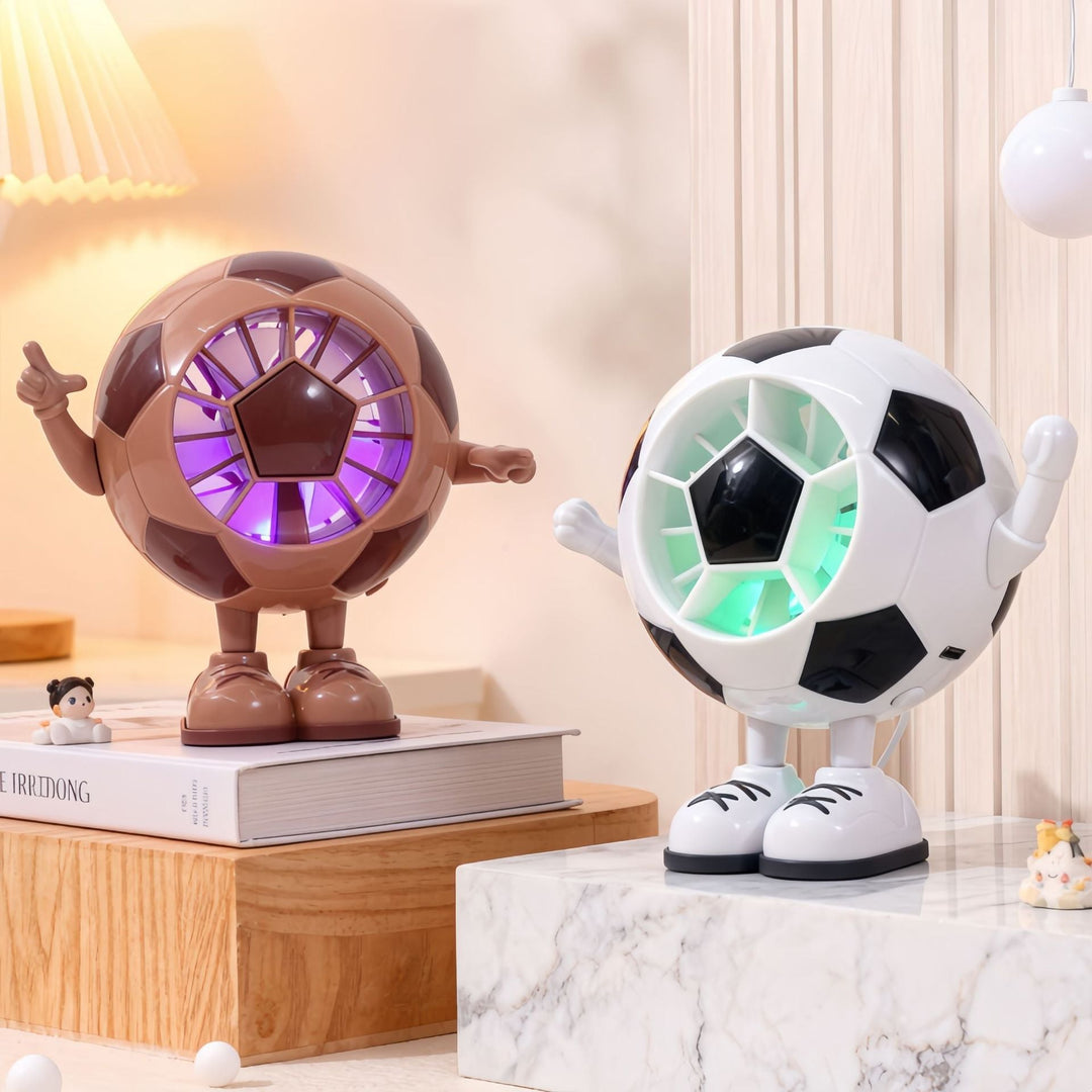 Ladies portable USB mini fan in creative soccer design Kalsten