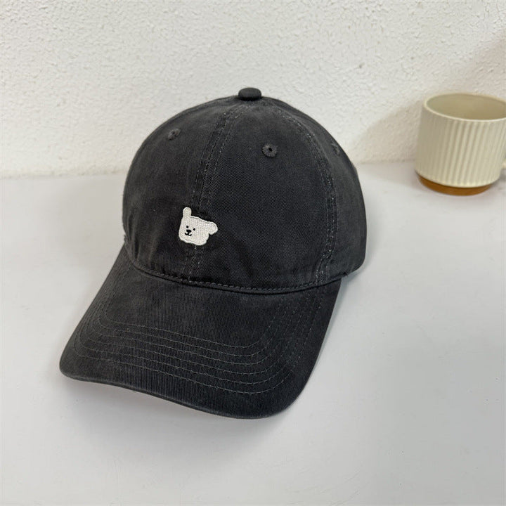 Women's Cute Embroidered Bear Cap Kalsten