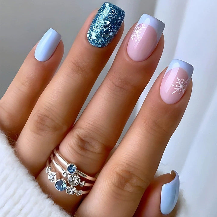 Elegant Floral Bow Press-On Nail Tips Kalsten