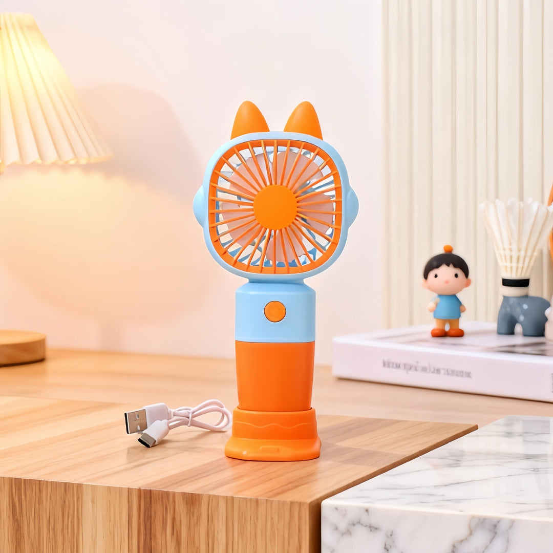 Ladies Portable Hand Fan with Cute Rabbit Design Kalsten