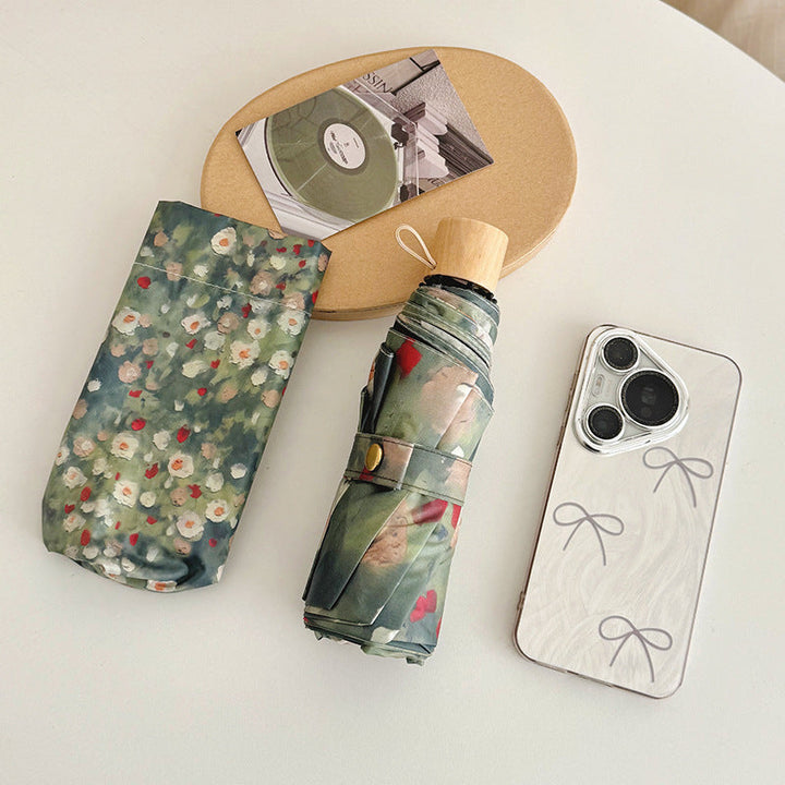 Ladies Folding Umbrella with Floral Design Kalsten