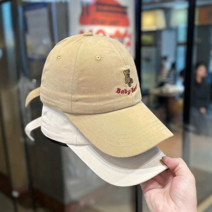Women's Cute Embroidered Bear Cap Kalsten