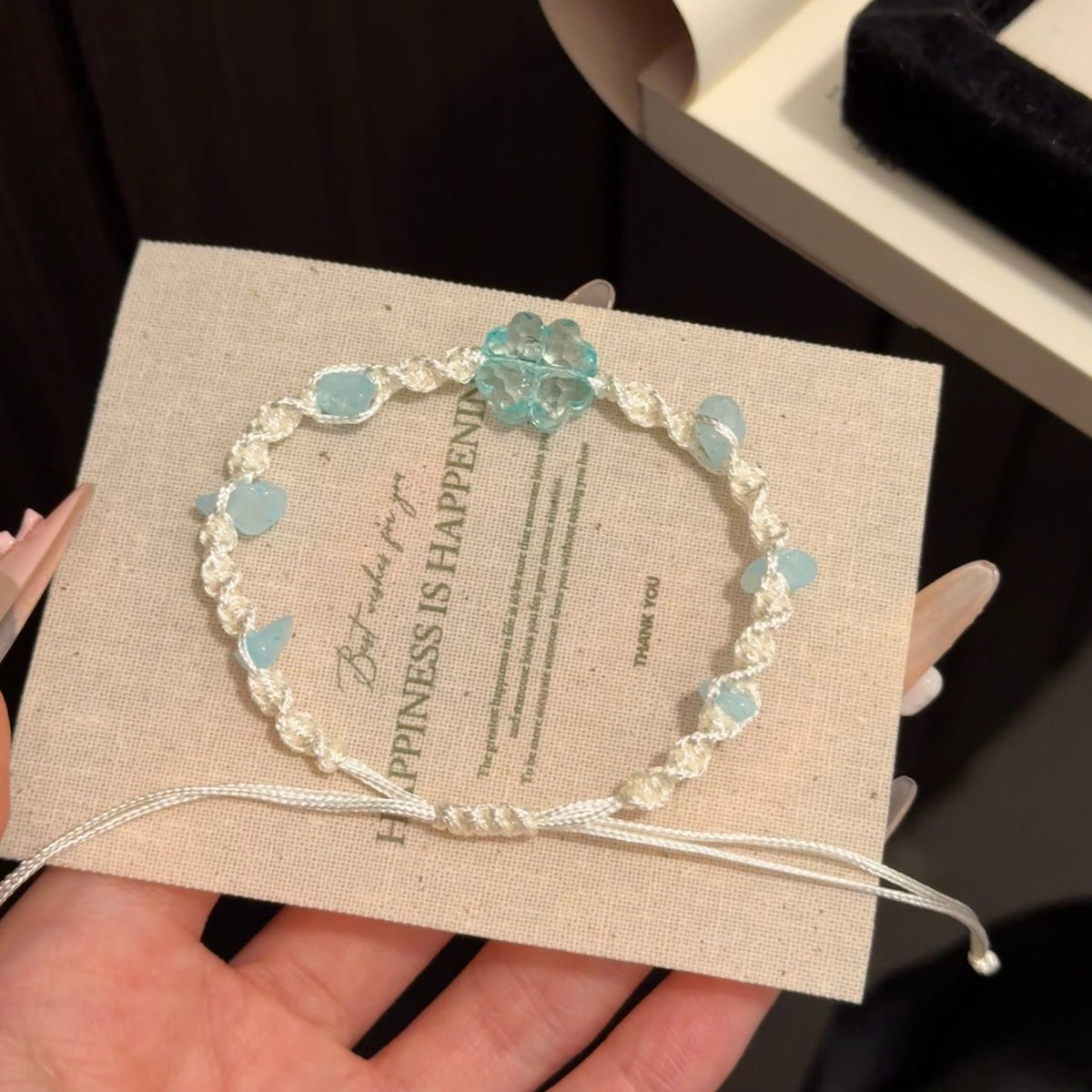 Adjustable Crystal Charm Bracelet Acalora