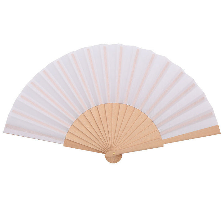 Ladies elegant hand fan made of lightweight fabric with artistic pleat pattern Kalsten