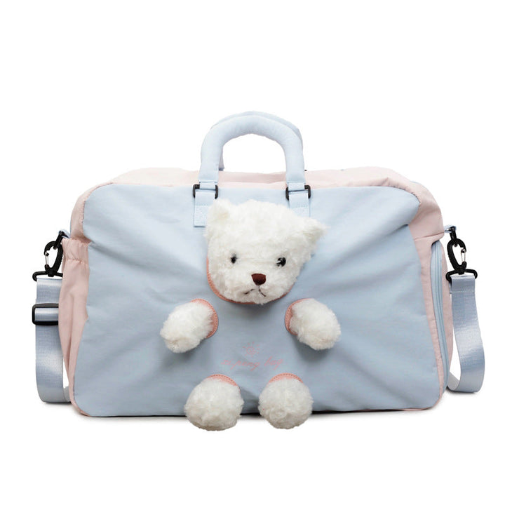 Travel bag with cute plush bear Kalsten