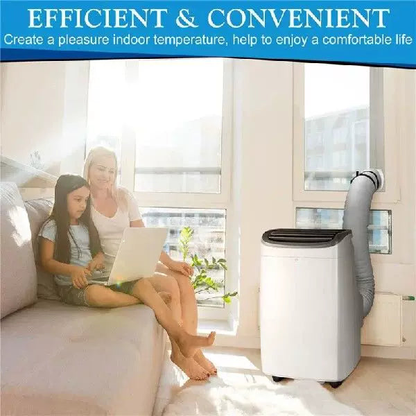 Unisex one size fits all insulated accordion-style portable air conditioner vent hose extension with protective cover and snap clips Kalsten