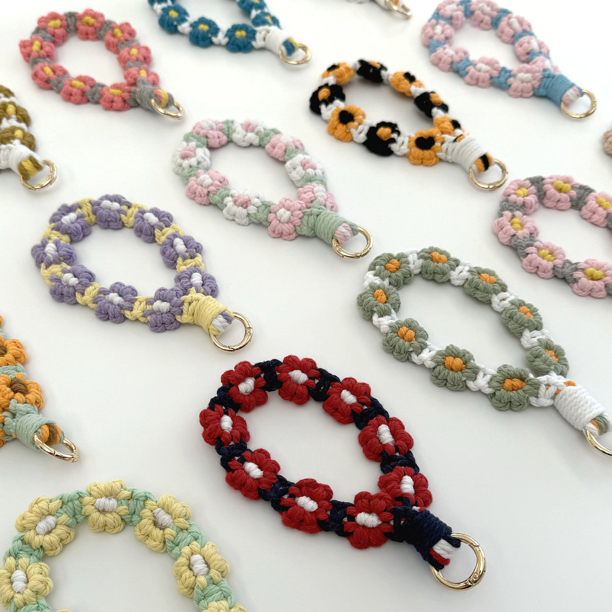 Floral Macrame Keychain Holder Acalora