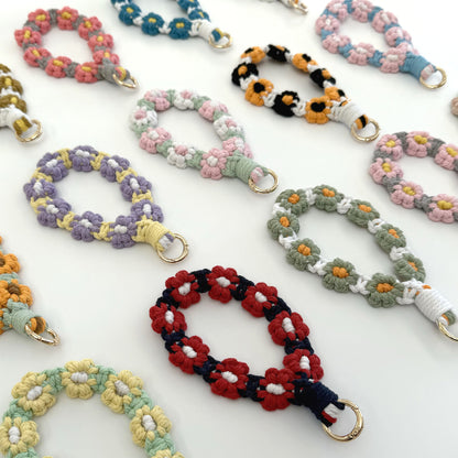 Floral Macrame Keychain Holder Acalora