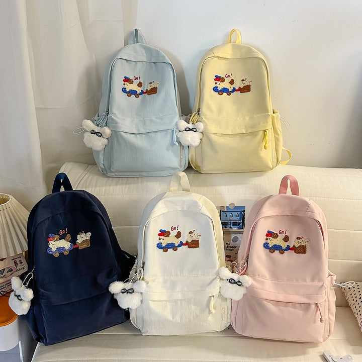 Playful Embroidered Backpack Kalsten