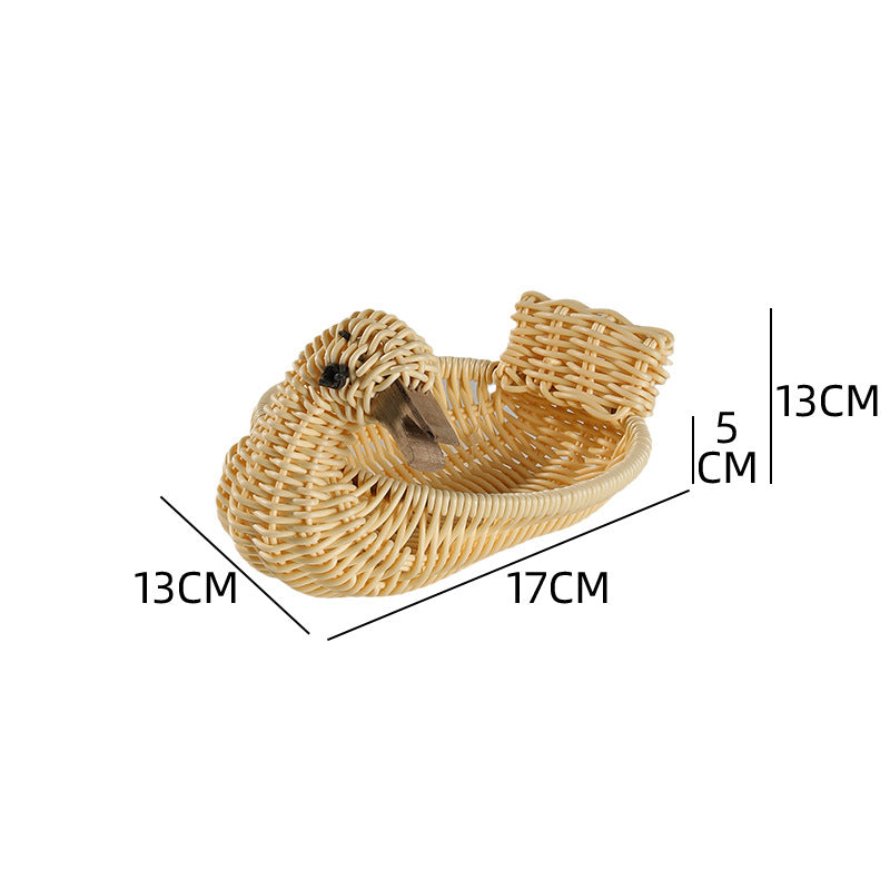 Decorative Woven Duck-Shaped Storage Basket Kalsten
