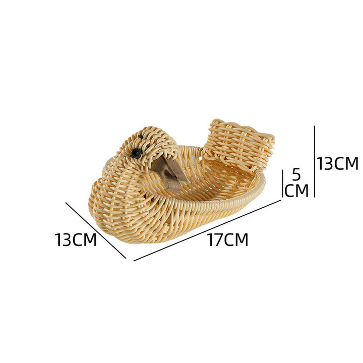 Decorative Woven Duck-Shaped Storage Basket Kalsten