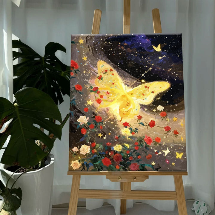 Colorful Butterfly and Floral Canvas Art Print Kalsten
