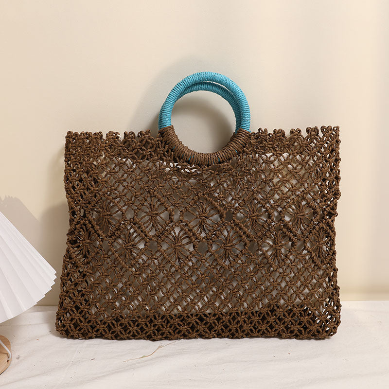 Elegant and Handmade Macrame Basket Bag Kalsten