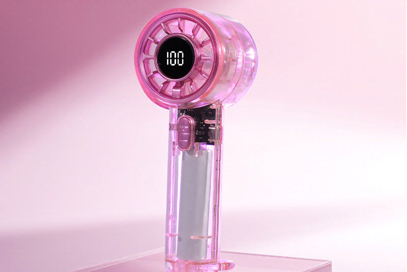 Women's Portable USB Hand Fan with Digital Control Kalsten