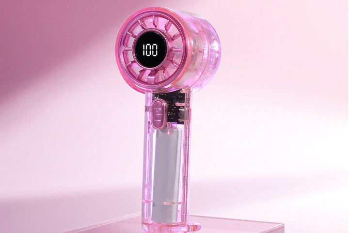 Women's Portable USB Hand Fan with Digital Control Kalsten
