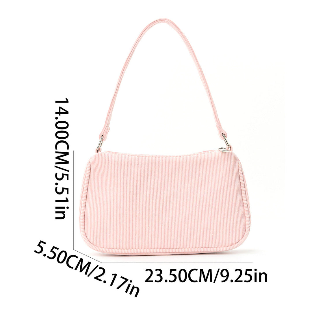 Fashionable shoulder bag with elegant ribbed design Kalsten