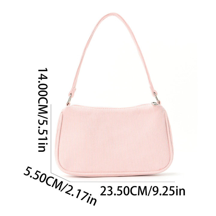 Fashionable shoulder bag with elegant ribbed design Kalsten